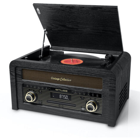 Tocadiscos estéreo de vinilo / cd / usb de 33/45/78 t de 3 velocidades - mt115w - muse -