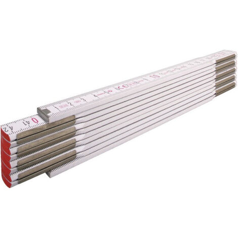 Medidor plegable 1607 L.2M L.17cm mm / cm EG III Blanco Beech Wood Stabila