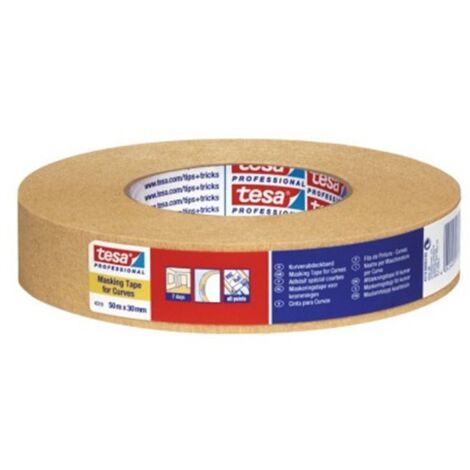 Cinta de enmascarar tesakrepp® 4319 firme crepado marrón claro L.50m An.25mm izquierda TESA (Por 12)