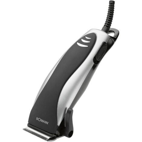 Bomann HSM 8006 CB Cortapelos Afeitadora Hombre, 4 Peines de Corte, Cabezal Acero Inox., Potente Motor, Accesorios 10W Negro/Gris