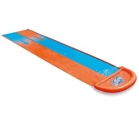 Pista Deslizante Doble Para + 3 Años Azul Y Naranja De Pvc Infantil De 488 Cm