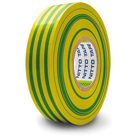 - CINTA ADHESIVA AISLANTE - COLOR VERDE/AMARILLO - 19 mm x - 10 m (1/2)