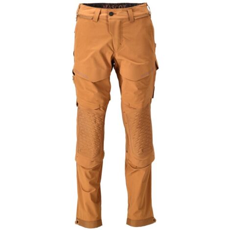 Pantalones con bolsillos para rodilleras MASCOT Ultimate - Ligeros y repelentes al agua - 22279-605-Brown-46 (1/2)