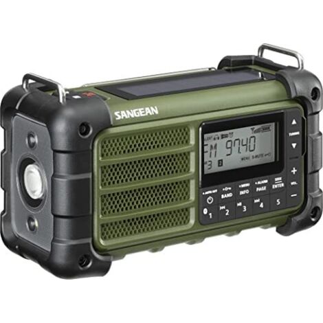 Sangean MMR-99 Radio de Emergencia, manivela, Azul Oscuro Solar con Dab+Med Dab+