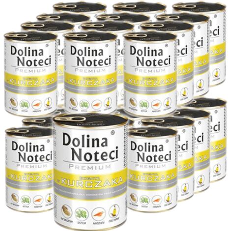Comida h煤meda premium para perros Dolina Noteci con pollo (lata de 24 unidades de 400 g)