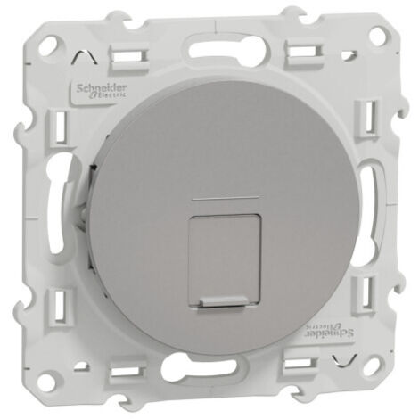 Schneider S530476 Odace toma rj45 aluminio grado 3 CAT6 stp fijación tornillo