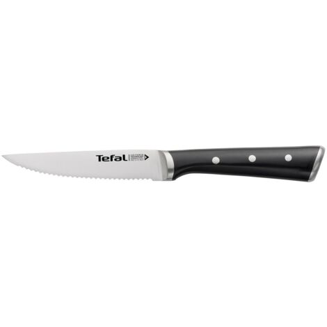 Tefal Ice Force Set de 4 Cuchillos para Steak Negro