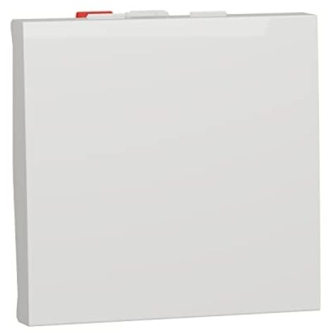 Schneider Unica NU320318F Interruptor de dos vías - 10A - conexión rápida - 2 módulos - Blanco