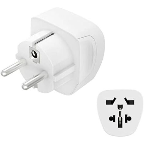 Hama 00223456 adaptador de enchufe eléctrico Tipo E/F híbrido Universal Blanco (1/3)
