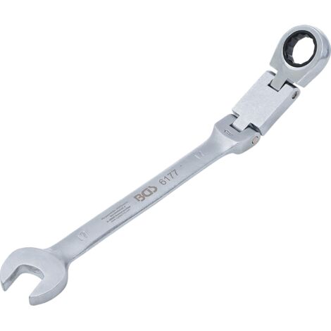 Llave combinada con carraca de doble articulación  angulable  17 mm (1/4)