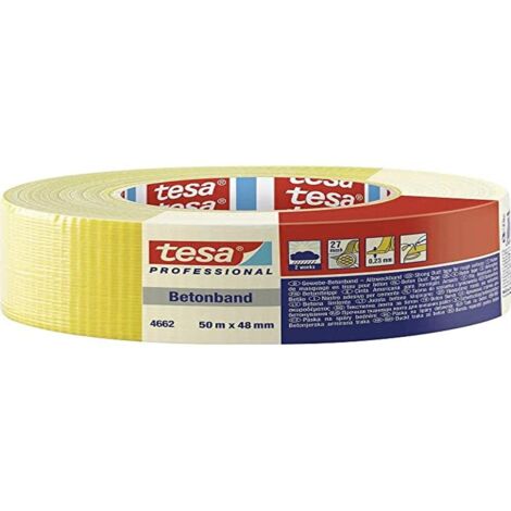 TESA 04662-00199-00 - Cinta Americana serie 4662-50m x 48mm Amarilla "Betonband"-2 sem. exterior