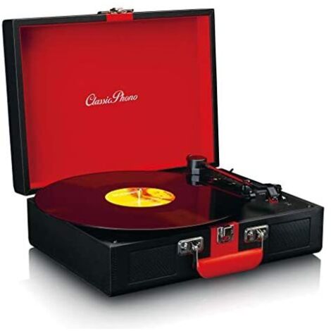 Lenco TT-110 Tocadiscos de tracción por correa Negro, Rojo Semiautomático
