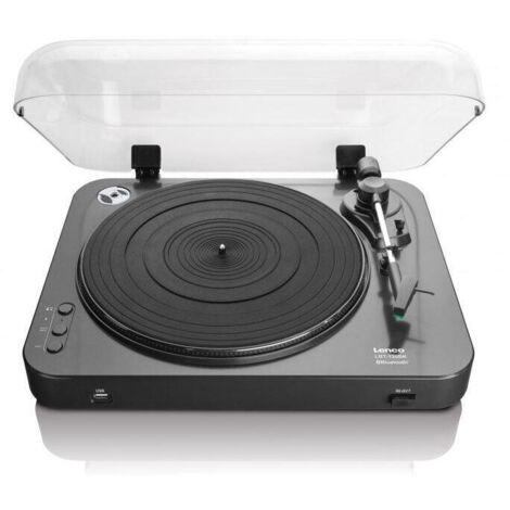 Lenco LBT-120BK tocadisco Tocadiscos de tracción por correa Negro Semiautomático