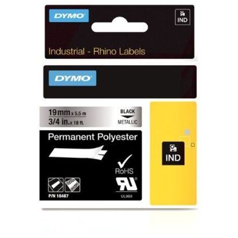 Dymo Schriftband Vinyl Black Metallic (18487) (1/3)