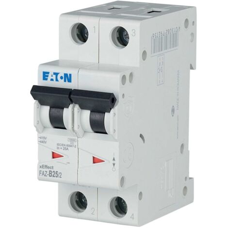 Interruptor automático de sobrecorriente serie 15 kA 2 polos FAZ-B25/2