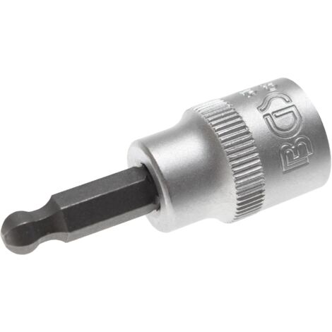 Punta de vaso  entrada 10 mm (3/8")  hexágono interior con cabeza de bola 5,5 mm