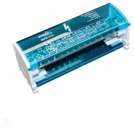 Unidad de distribución modular 30 2x15 - Rail TH35 - IP20 - 132x50x44mm (1/6)