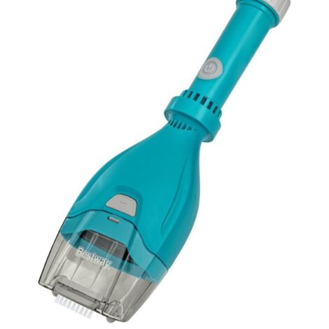 Bestway – Limpiafondos inalámbrico para piscinas de hasta 305 cm – Funciona con 8 pilas AA – Mango desmontable ajustable – Depósito transparente de 0,9 l (1/5)