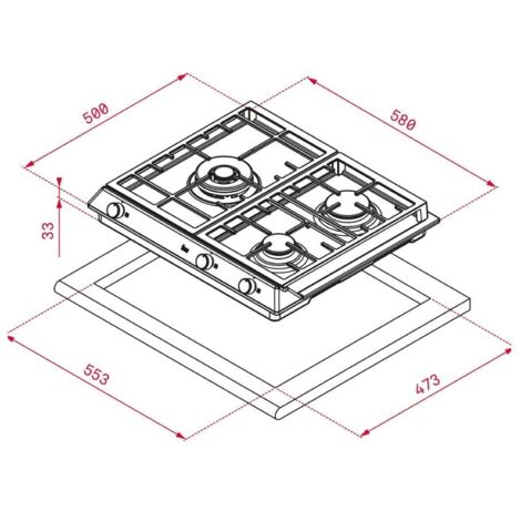 PLACA GAS TEKA EX60.1 3G AI AL DR CI NAT 40212220