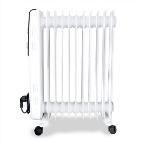 Radiador de Aceite 2500W 11 Elementos ORBEGOZO RF2500 Negro, Blan