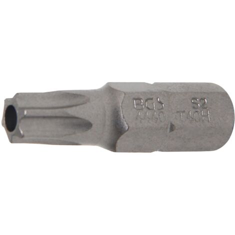Punta  longitud 30 mm  entrada 8 mm (5/16")  perfil en T (para Torx) con perforación T40