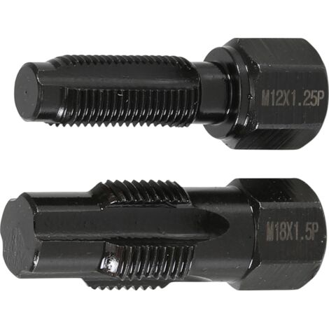 Herramienta de reparación de roscas de sondas Lambda M18 x 1,5 mm M12 x 1,25 mm 2 piezas