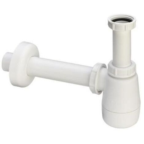 Sifón para bidé de botella de 5/4" x 5/4" de plástico blanco, modelo n.º 5555KPL (1/4)
