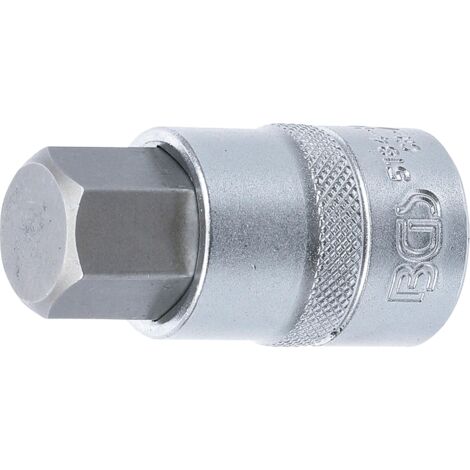 Punta de vaso entrada 12,5 mm (1/2") hexágono interior 19 mm