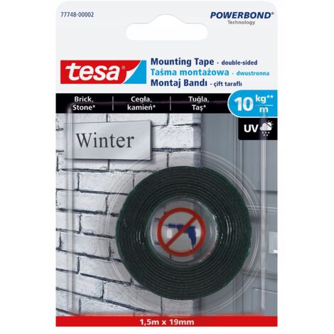 Cinta de montaje Tesa para exteriores 1,5m x 19mm, ideal para fijaciones duraderas y resistentes a la intemperie con máxima seguridad. (1/5)