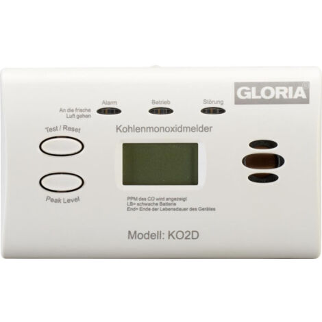 Detector de monóxido de carbono KO2D con pantalla L154XP44H80 mm Gloria