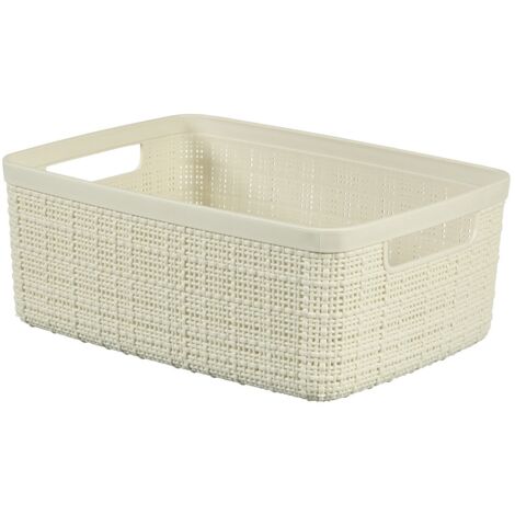 Curver, Cesta Yute Rectangular 5 L, Beige, 100% Reciclado 245370 (1/6)