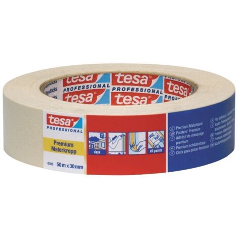 Cinta rizado longitud 50 m ancho 38 mm gamuzado ligeramente rizado - tesa malerkrepp 4306 (por 8)