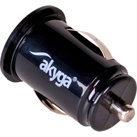 Cargador de coche AKYGA 12/24 V 10,5 W 2 puertos USB-A 5 V/2,1 A Negro (1/5)