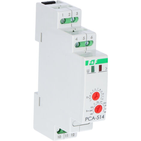 Relé de tiempo PCA-514 DUO monofunción antirretardo (desconexión), contactos: 1P, U=230 y 24V, I=10A, 1 módulo (1/3)