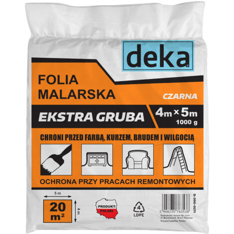 LÁMINA DE PINTURA NEGRA EXTRA GRUESA 45M 1000G - D-300-0211