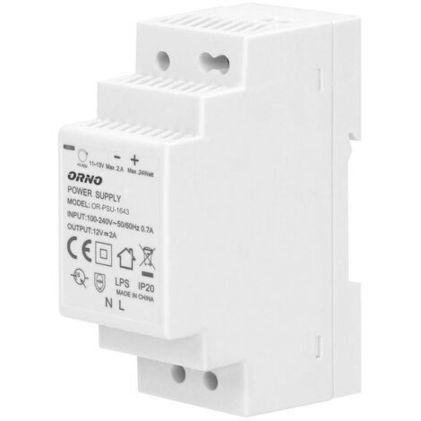 Fuente de alimentación para carril DIN 12 V CC 2 A 24 W OR-PSU-1643