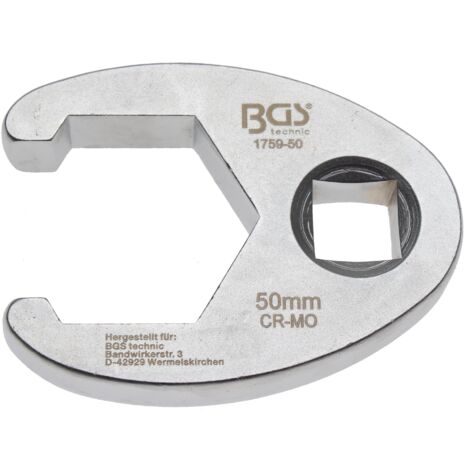 Llave boca hexagonal abierta (crowfoot) entrada 20 mm (3/4") 50 mm