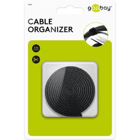 Goobay 70360 organizador de cables Piso Soporte para cables Negro 1 pieza(s) (1/5)