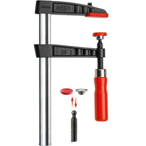 Tornillo de apriete de fundición maleable TG Original con empuñadura de madera