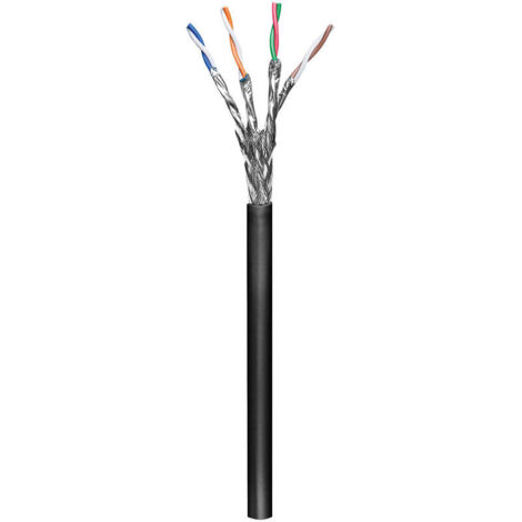 Goobay CAT 6 S/FTP 100m cable de red Negro Cat6 S/FTP (S-STP)