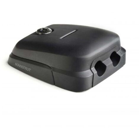 Scanstrut Pasacables compacto y horizontal, doble entrada, estanco, negro , para autocaravana, camper