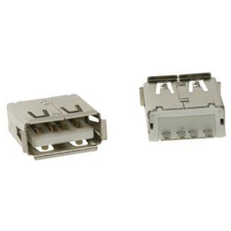CONECTOR USB TIPO A, HEMBRA, CONECTOR SIMPLE 180°, PARA CI (1/2)