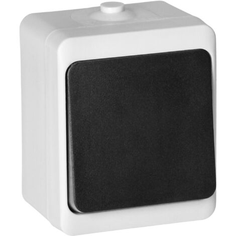 Pulsador de timbre AQUATIC MINI IP54, blanco y negro