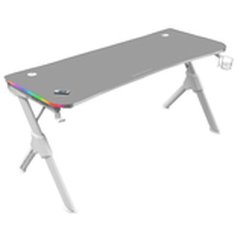 MESA MARS GAMING MGD RGB 140 WHITE CHASIS DE ACERO TABLERO 140X60cm ALTURA 75cm ALFOMBRILLA NANOTEXT (1/2)