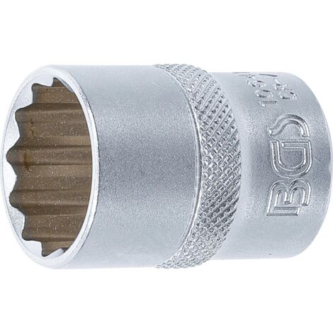 Llave de vaso 12 caras  entrada 12,5 mm (1/2")  21 mm (1/3)