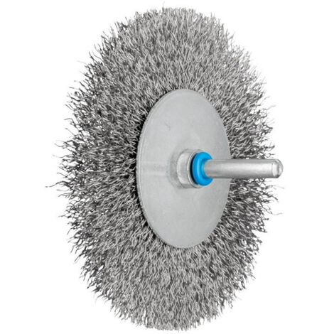 Cepillo redondo RBU 10010/6 INOX0,30 D.100mm 6mm grosor del hilo 0,3mm VA 10mm 12000rpm