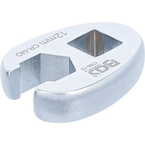 Llave boca hexagonal abierta (crowfoot)  entrada 10 mm (3/8")  12 mm
