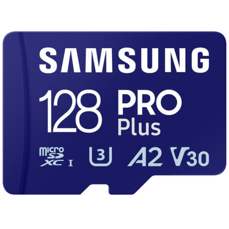 Tarjeta de Memoria Samsung PRO Plus 2023 128GB microSD XC/ Clase 10/ 180MBs (1/4)