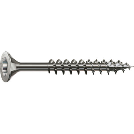 Tornillo SPAX de acero inoxidable, 6 x 70 mm, 100 piezas, parcialmente roscado, cabeza avellanada, T-STAR plus T30, 4CUT - 0197000600703