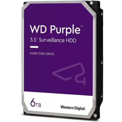 Disco duro WD Purple SATA de 6 TB y 256 MB de 3,5", WD64PURZ